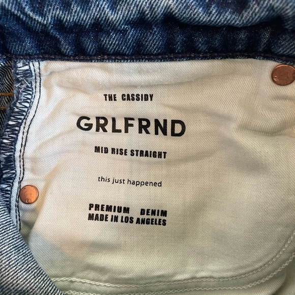 NWOT Grlfrnd the Cassidy Mid Rise Straight Leg denim - Picture 9 of 16